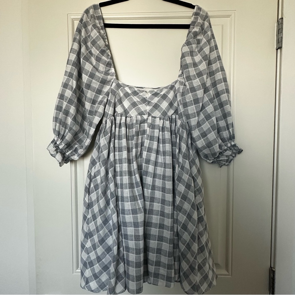 Storia Gray Checkered Dress - Picture 4 of 4
